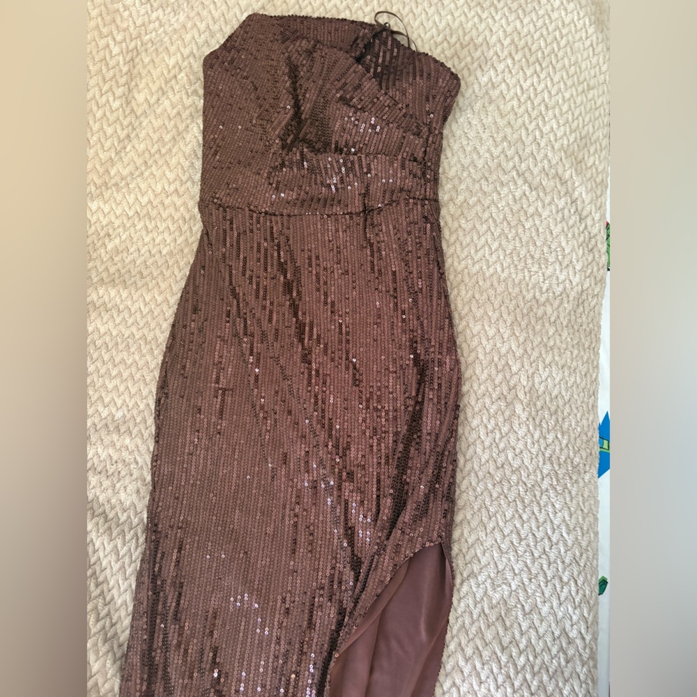 Crystal Doll Chocolate Sequin Dress